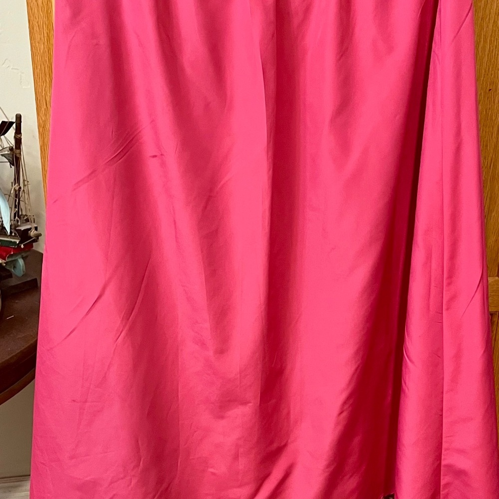 Chico's Asymmetrical Floral Skirt - Red and Blue vintage, silk, size 1, ethereal - Picture 9 of 11